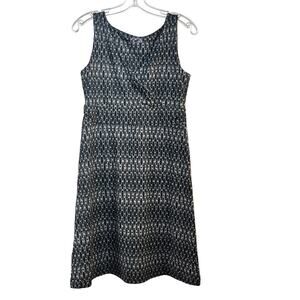 Eddie Bauer Active Dress Faux Wrap Sleeveless Women's Medium High Waist Gray